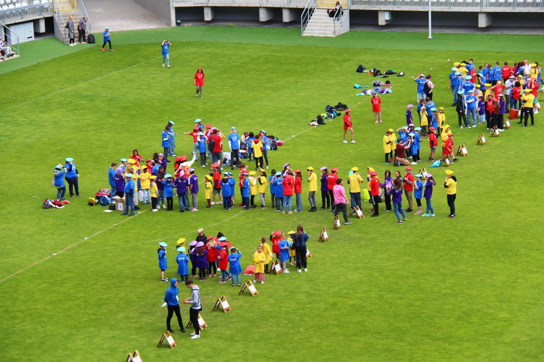 Flash mob na stadionie ŁKS Łódź im. Władysława Króla