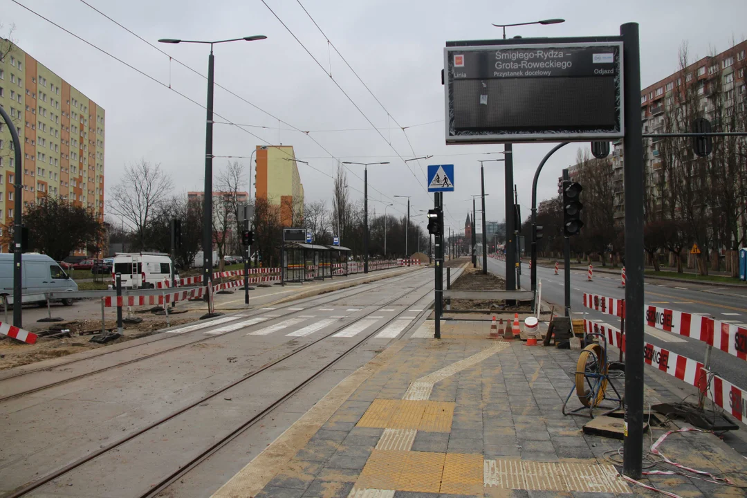 Powrót tramwajów MPK Łódź na remontowany al. Śmigłego-Rydza w Łodzi