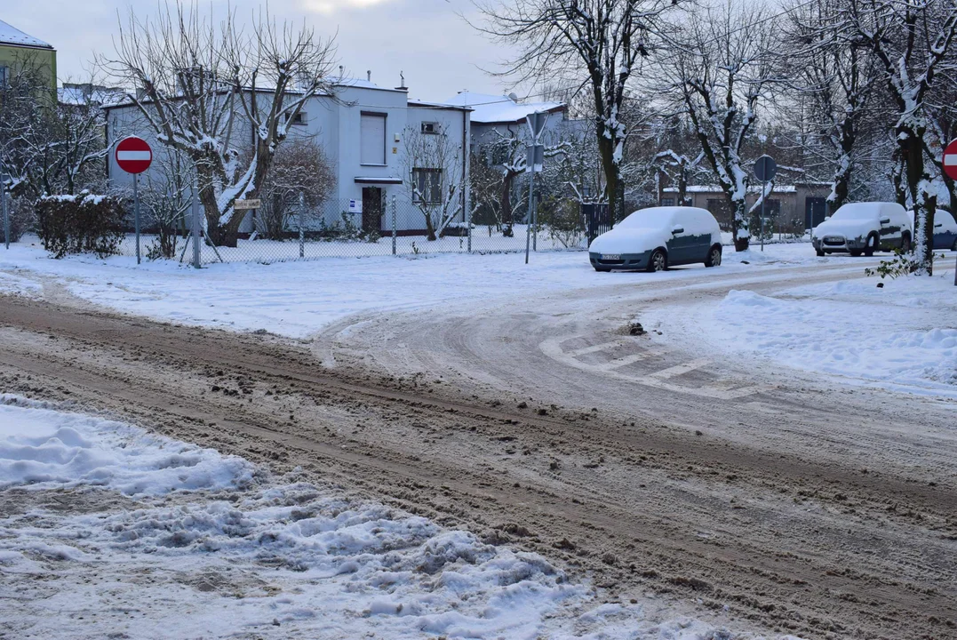 Zima na zgierskiech drogach