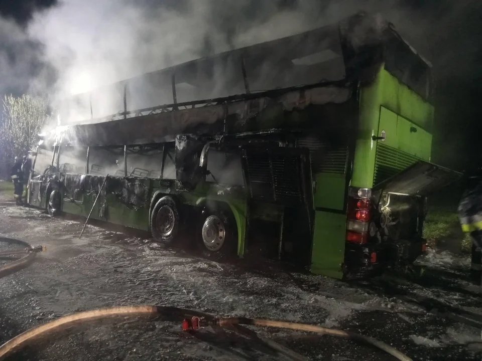 Pożar autobusu w Wolbórzu, Łódzkie