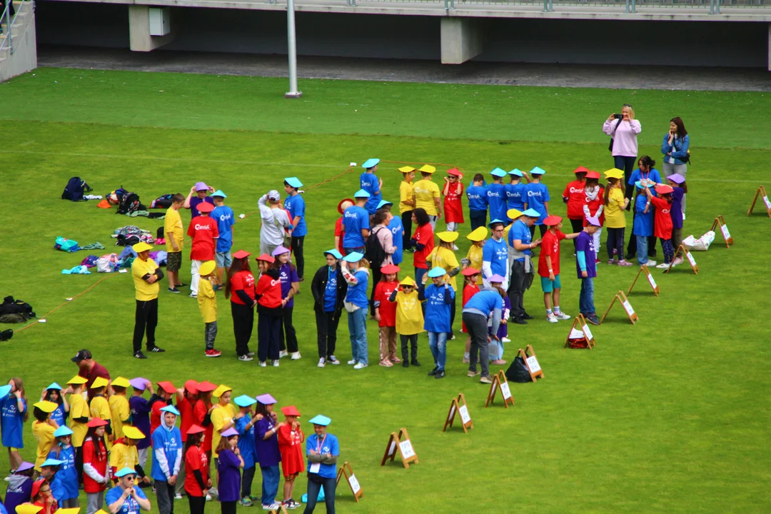 Flash mob na stadionie ŁKS Łódź im. Władysława Króla