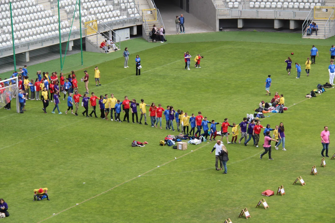 Flash mob na stadionie ŁKS Łódź im. Władysława Króla