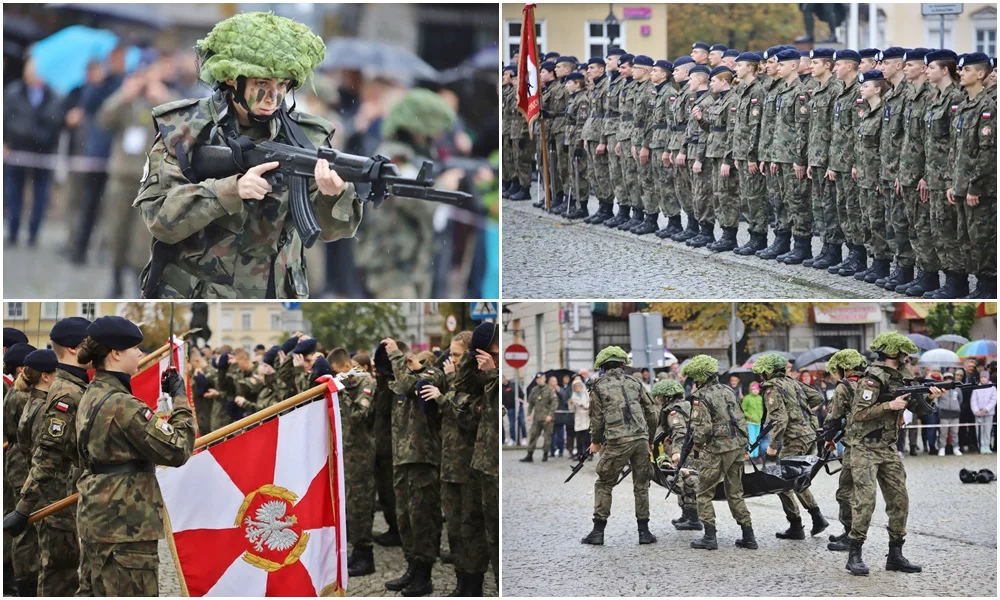 Wojskowa uroczystość w Kutnie. Kadeci liceów mundurowych złożyli ślubowanie [ZDJĘCIA] - Zdjęcie główne