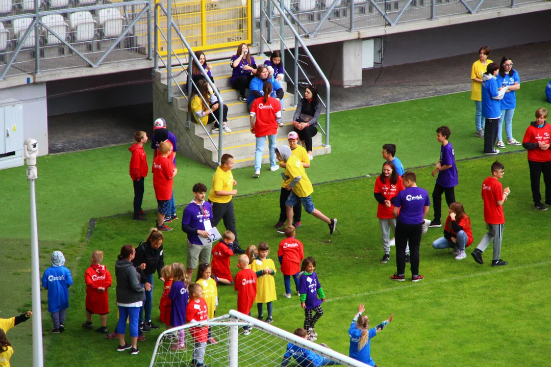 Flash mob na stadionie ŁKS Łódź im. Władysława Króla