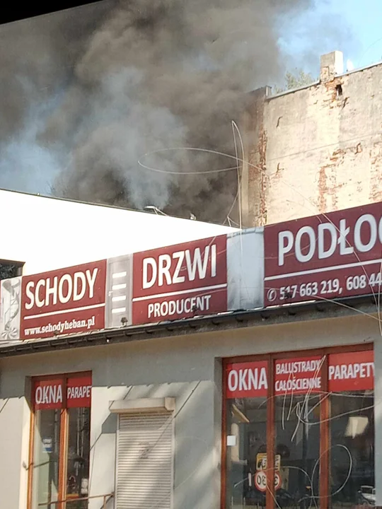 Pożar śmietników na Bałutach