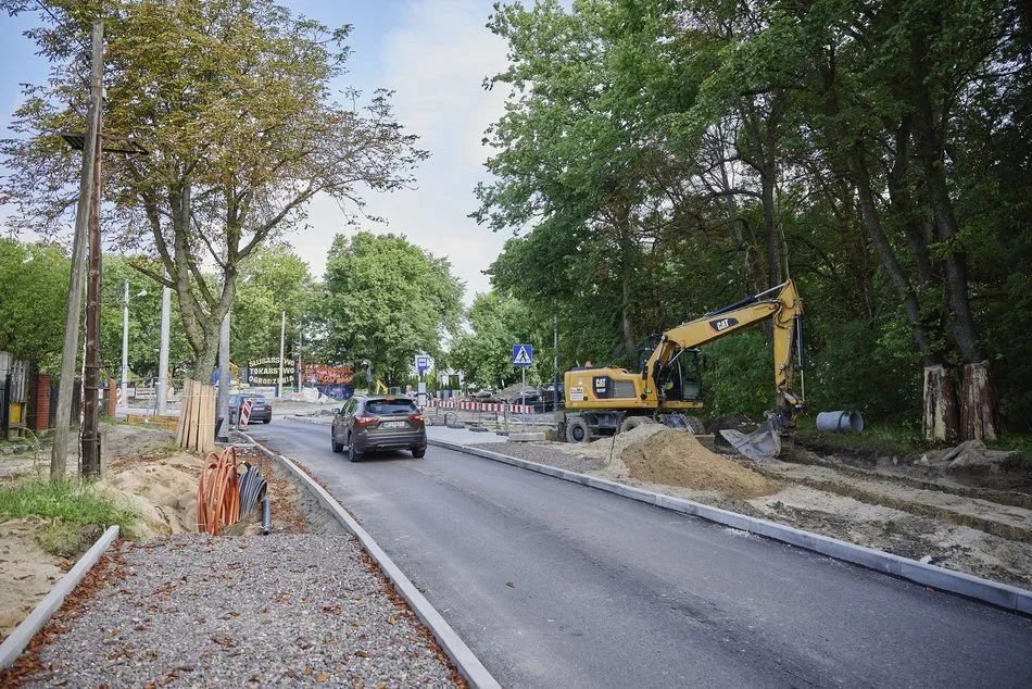 Przebudowa ulicy Krakowskiej w Łodzi - stan na 09.2023