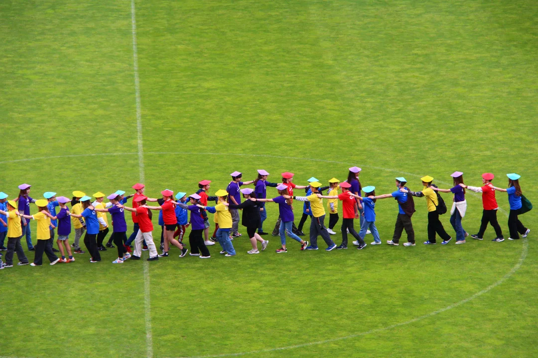 Flash mob na stadionie ŁKS Łódź im. Władysława Króla