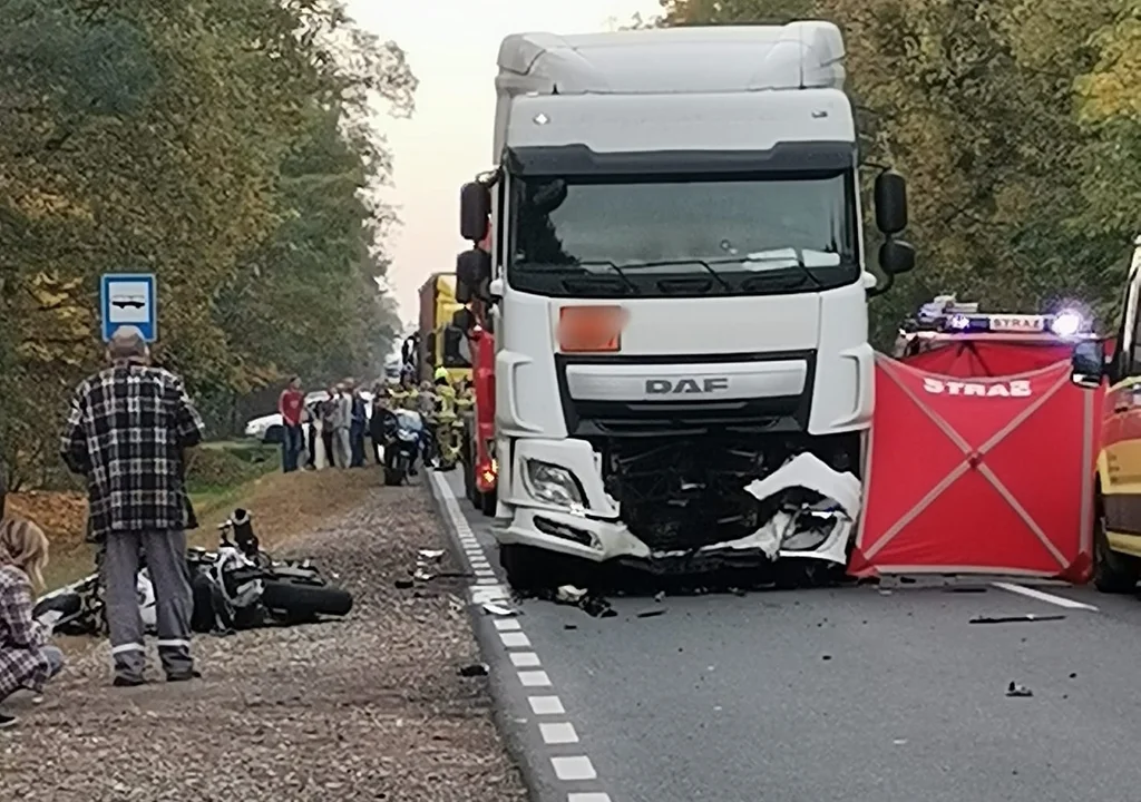 Tragiczny wypadek w powiecie płockim. Nie żyje motocyklista [ZDJĘCIA] - Zdjęcie główne