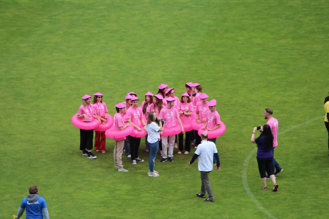 Flash mob na stadionie ŁKS Łódź im. Władysława Króla