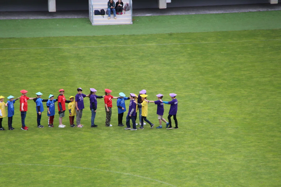 Flash mob na stadionie ŁKS Łódź im. Władysława Króla