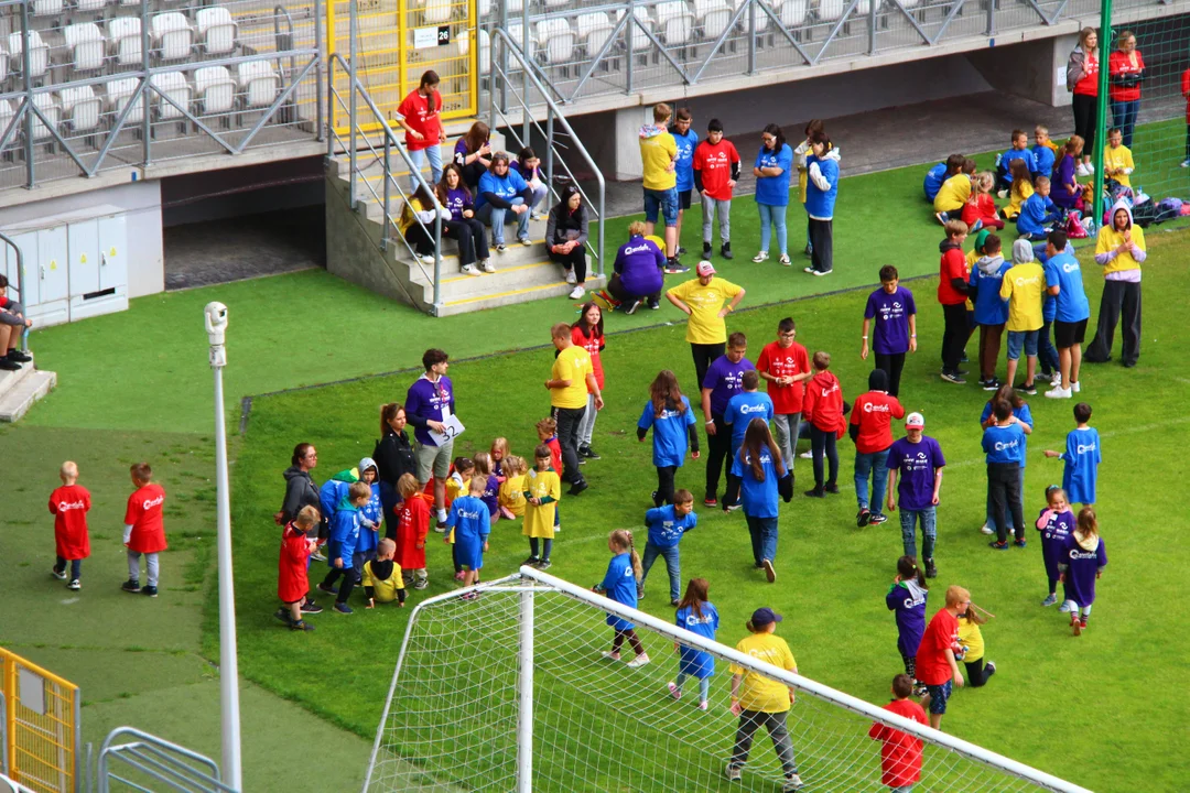 Flash mob na stadionie ŁKS Łódź im. Władysława Króla