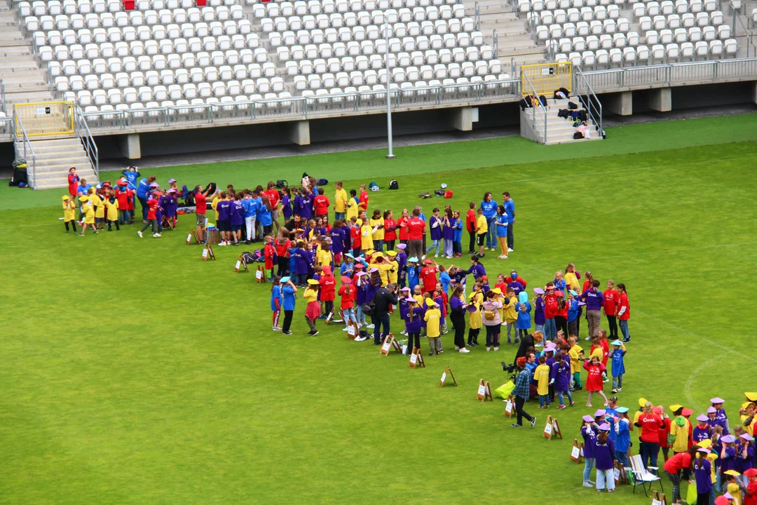 Flash mob na stadionie ŁKS Łódź im. Władysława Króla