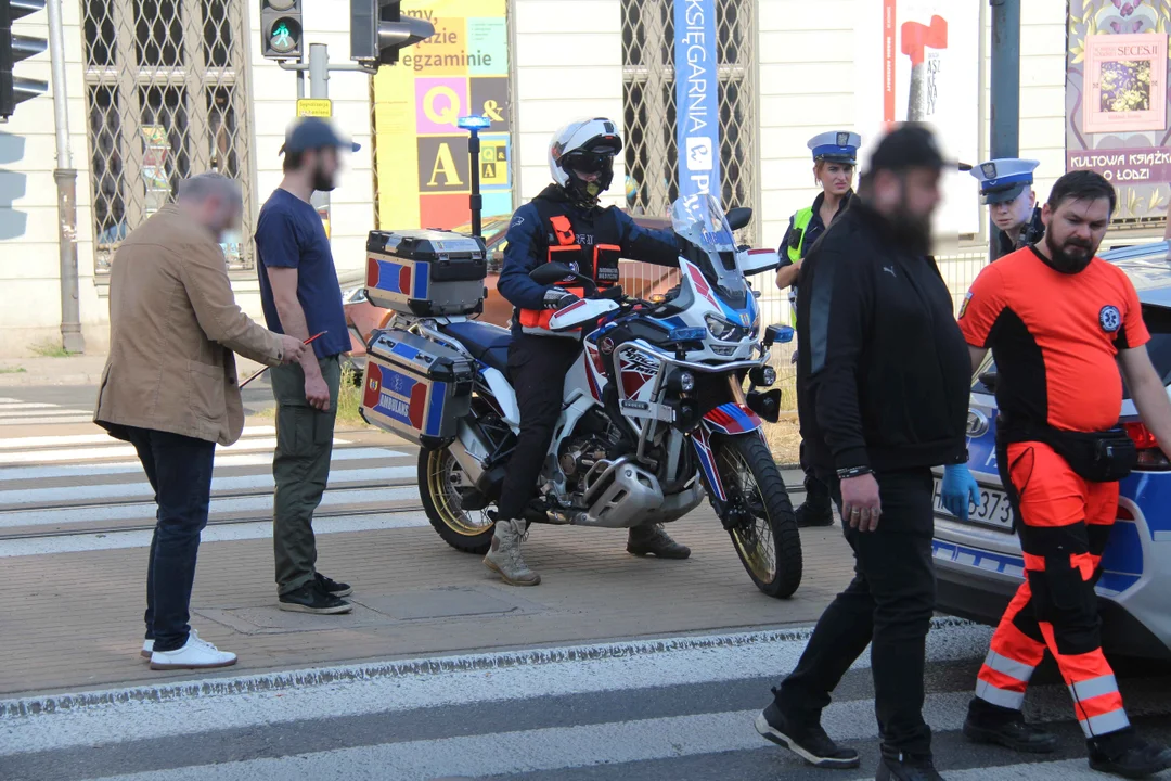 Kolizja samochodu z motocyklem na Zachodniej