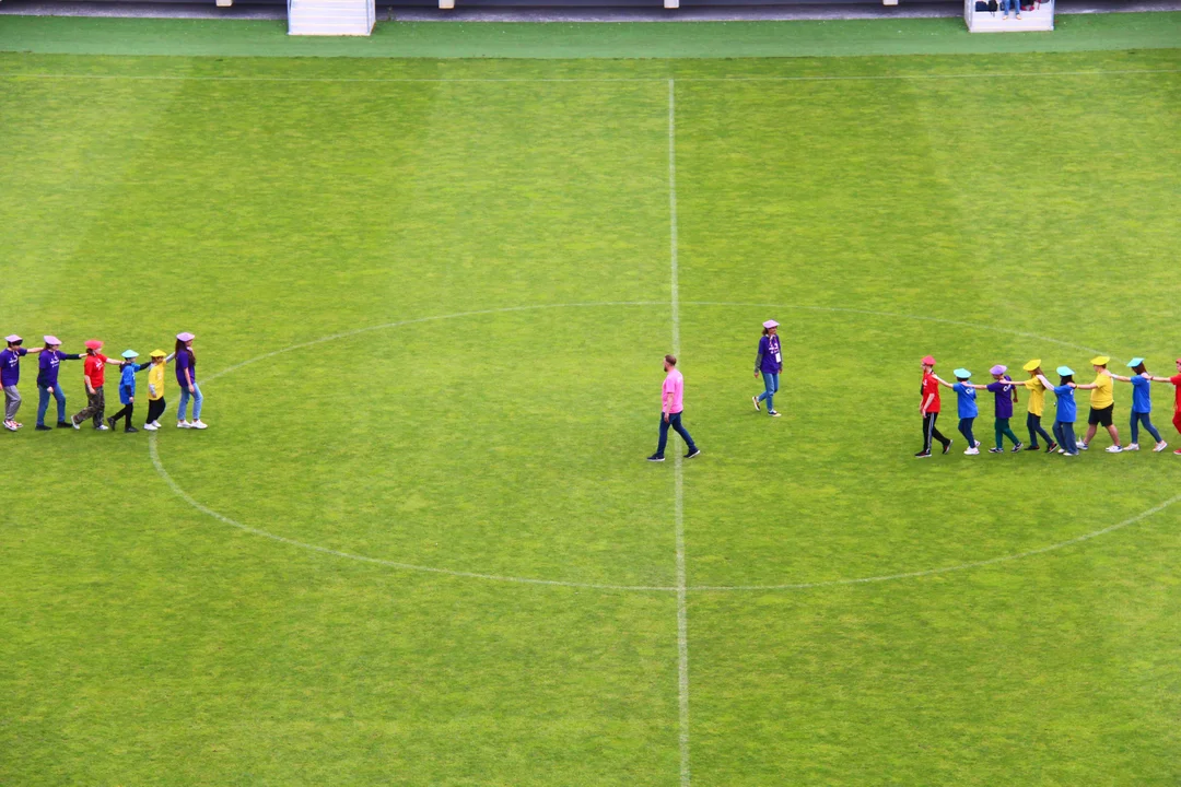 Flash mob na stadionie ŁKS Łódź im. Władysława Króla