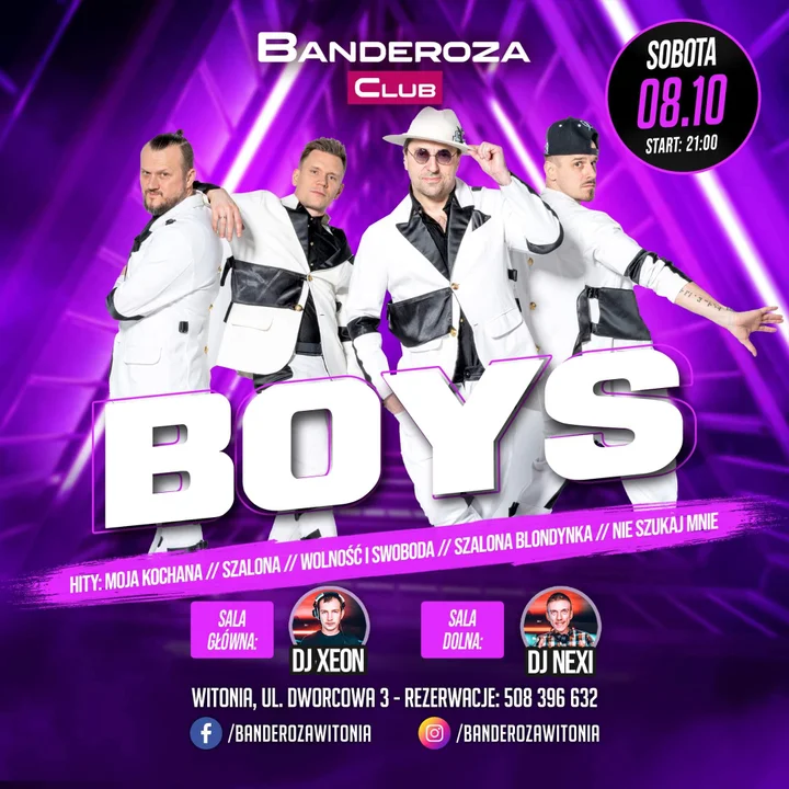 8 października - koncert zespołu Boys w Banderozie.