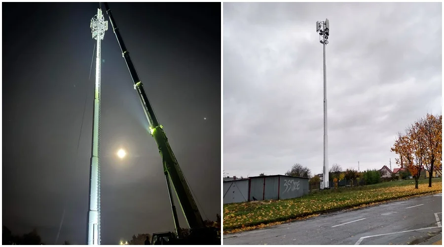 Na kutnowskim osiedlu postawiono maszt. Mieszkańcy się niepokoją, inwestor uspokaja [ZDJĘCIA] - Zdjęcie główne