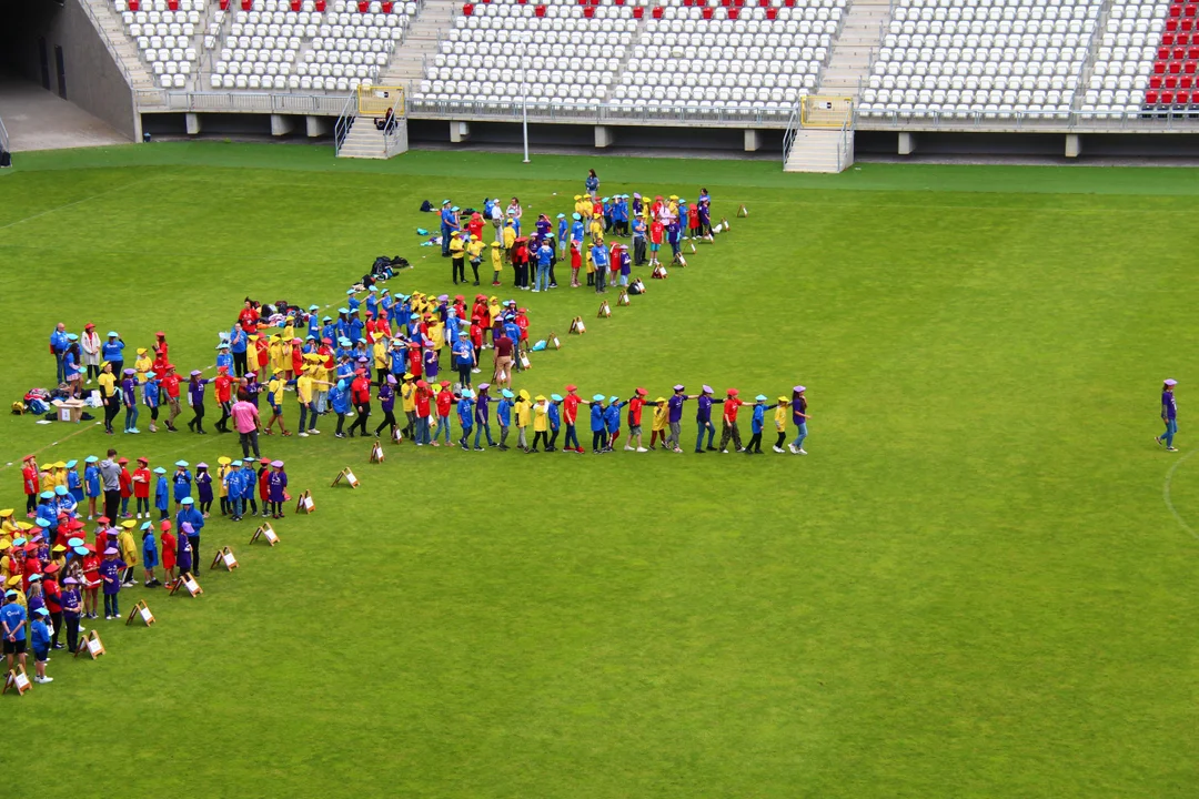 Flash mob na stadionie ŁKS Łódź im. Władysława Króla