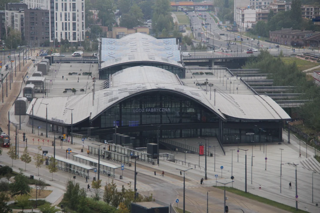 Widok z wieżowca przy al. Sienkiewicza 3 w Łodzi