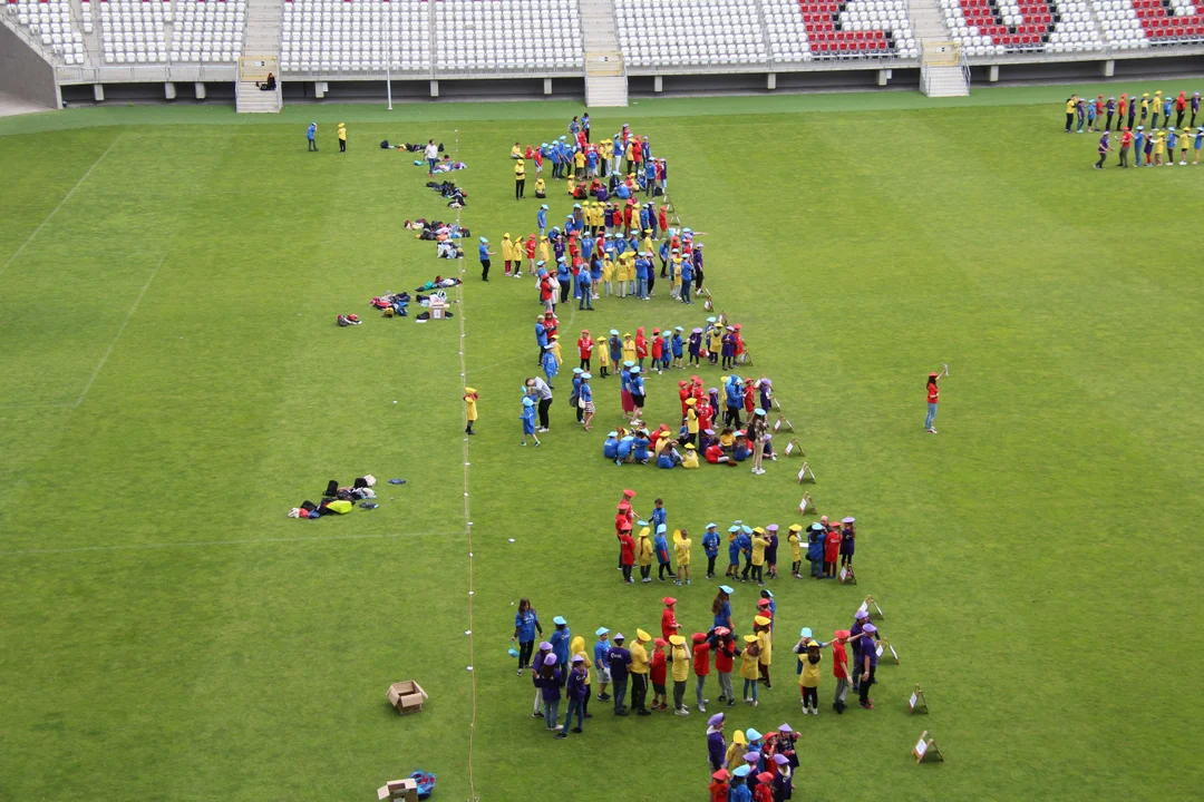 Flash mob na stadionie ŁKS Łódź im. Władysława Króla