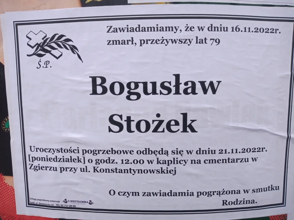 Zmarł Bogusław Stożek – społecznik, mieszkaniec Zgierza od 1961 r.