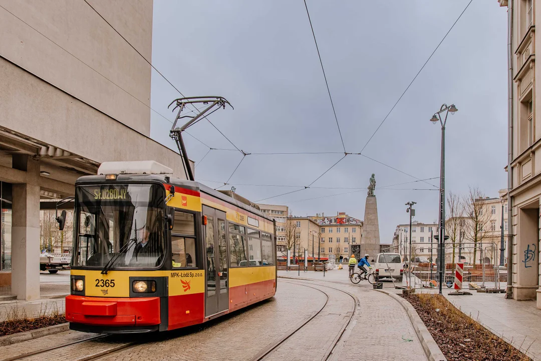 Pierwsze tramwaje na ulicy Legionów w Łodzi