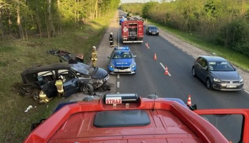 Dachowanie pod Płockiem. Kierowca cudem uniknął tragedii [ZDJĘCIA] - Zdjęcie główne