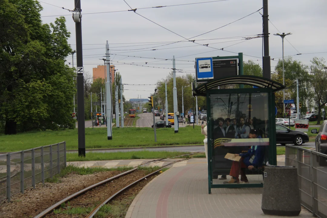 Tramwaje przy Pabianickiej w Łodzi