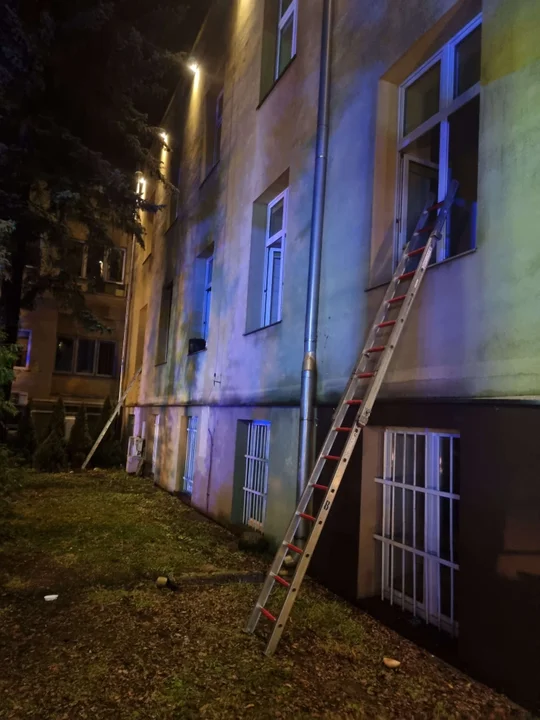 Pożar w szpitalu na Okólnej w Łodzi