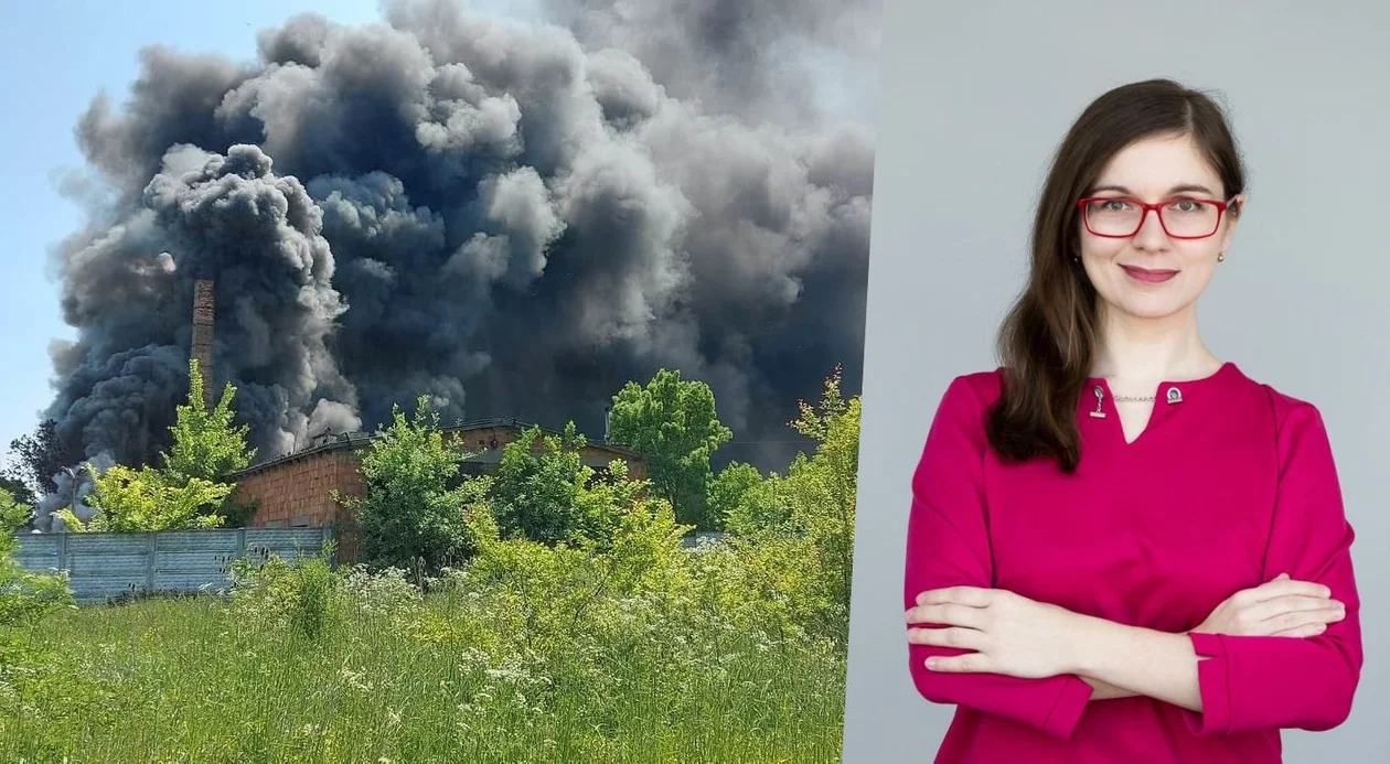 Pożar składowiska niebezpiecznych odpadów w Łaniętach