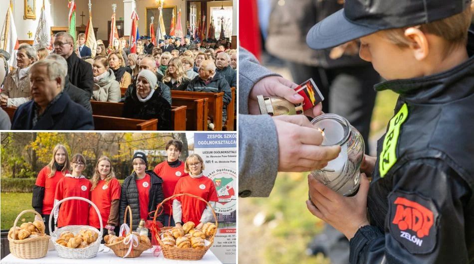 Obchody święta narodowego w Zelowie. Przekazano Ogień Niepodległości i oddano hołd ofiarom [FOTO] - Zdjęcie główne