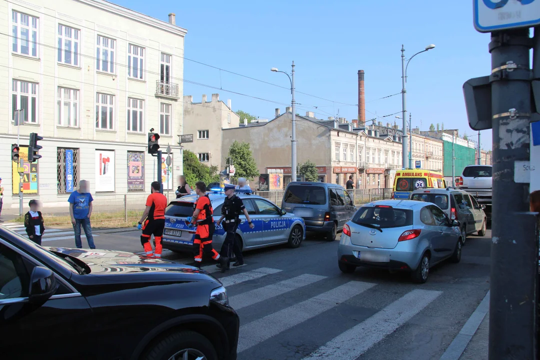 Kolizja samochodu z motocyklem na Zachodniej