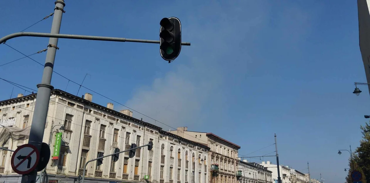 Pożar na Próchnika w Łodzi