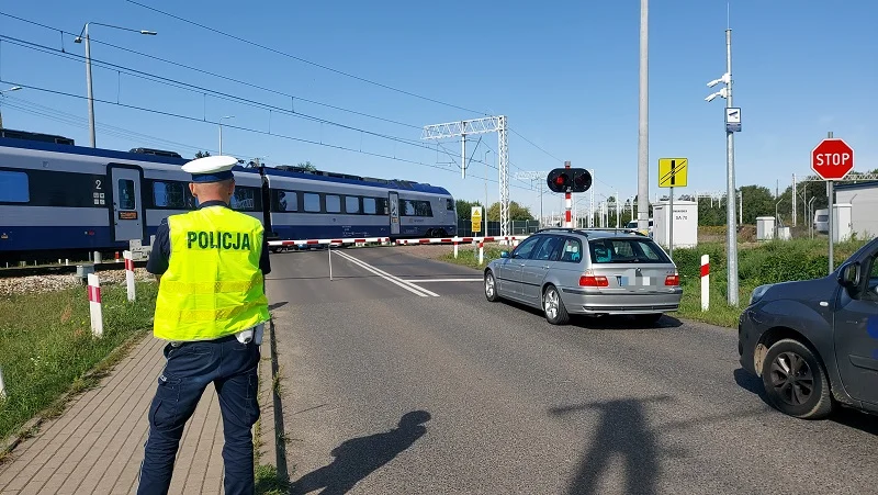 Akcja "Bezpieczny przejazd kolejowy" w Kutnie