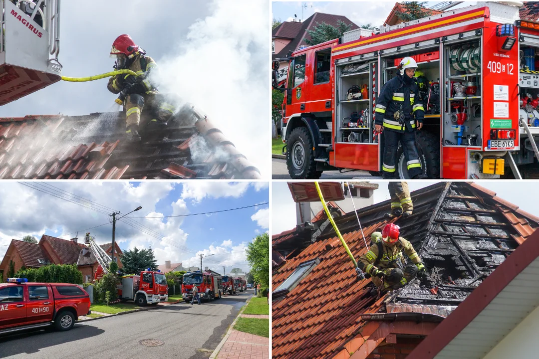 Pożar domu na Olsztyńskim. Pięć zastępów strażaków walczyło z ogniem [FOTO] - Zdjęcie główne
