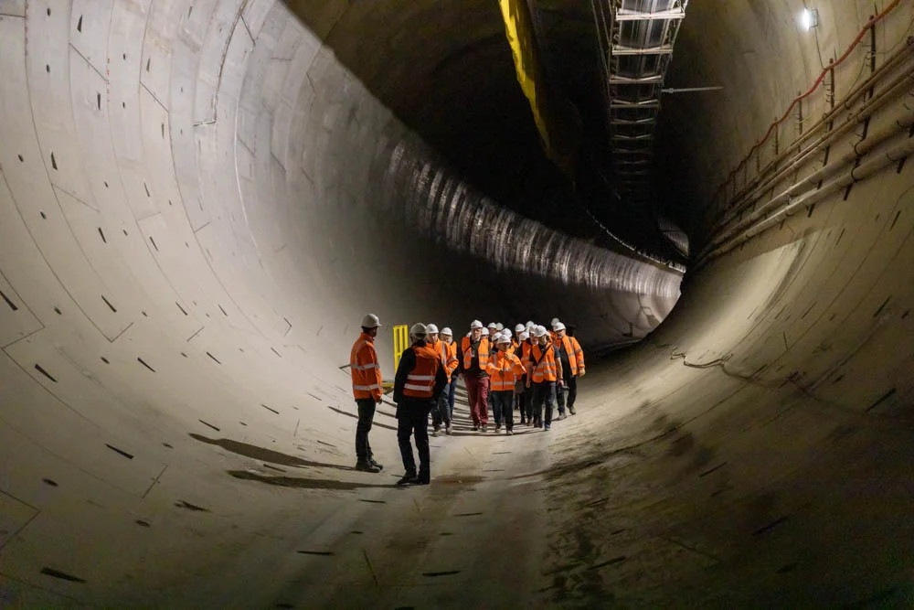 Budowa tunelu kolejowego w Łodzi - przystanek kolejowy Łódź Polesie, 18 maj 2023 r.