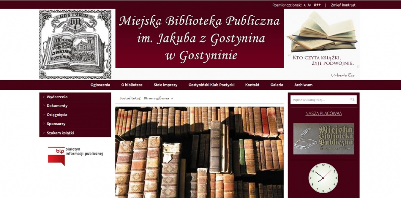 Miejska Biblioteka Publiczna ma nową stronę - Zdjęcie główne