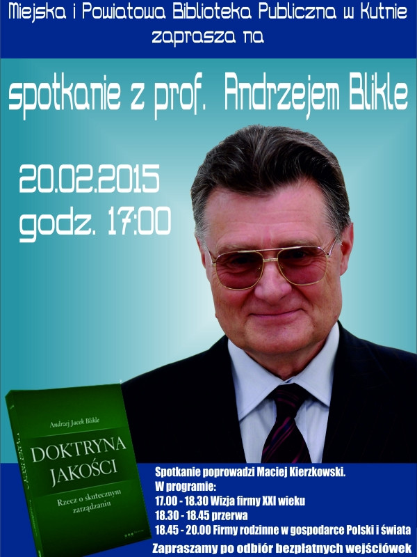 SPOTKANIE Z PROF. ANDRZEJEM BLIKLE - Zdjęcie główne
