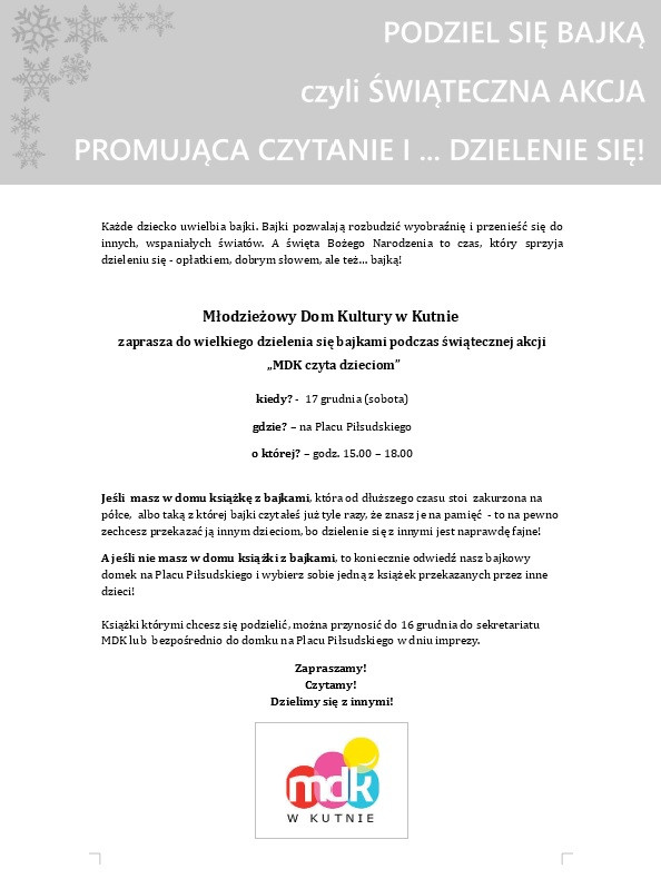Podziel się bajką - Zdjęcie główne