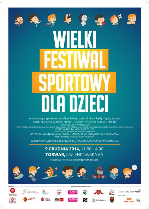 Wielki Festiwal Sportowy dla Dzieci w hali Torwar w Warszawie - Zdjęcie główne