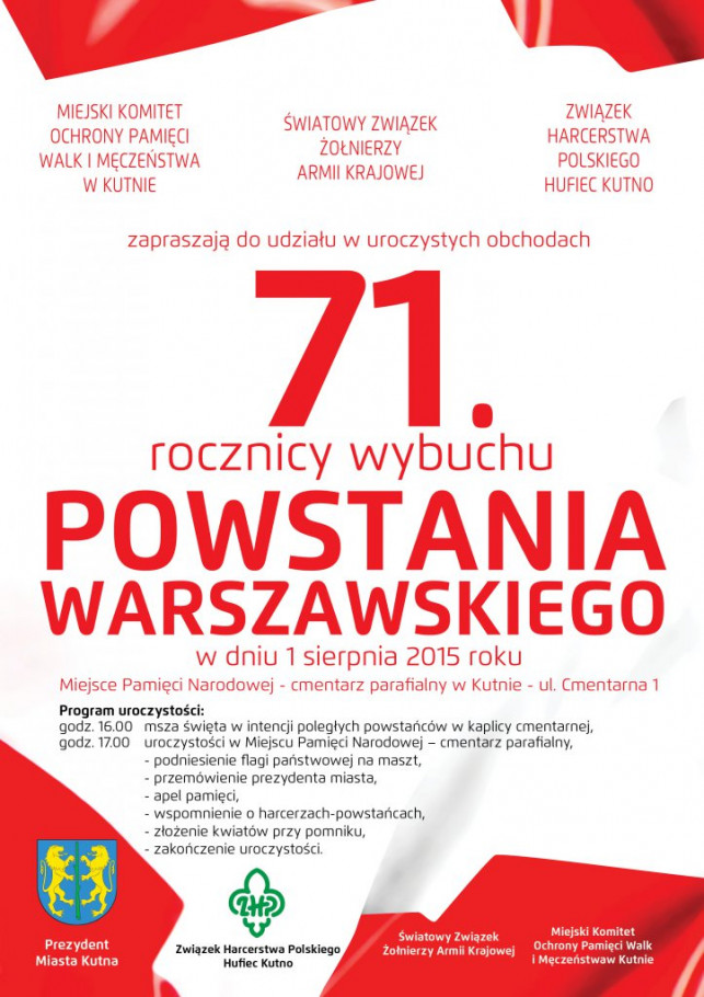 71. rocznica wybuchu powstania warszawskiego - Zdjęcie główne