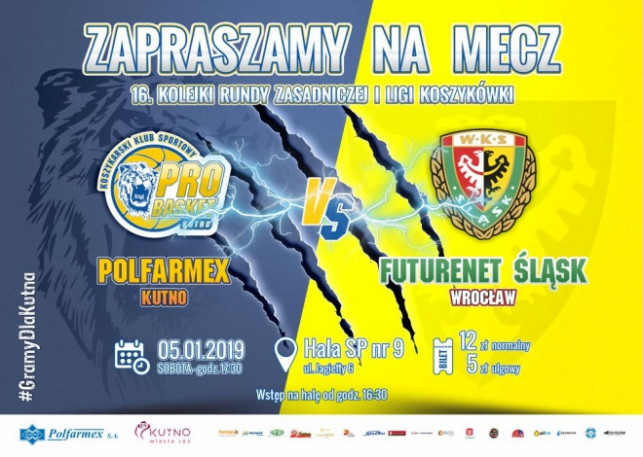 Sprzedaż biletów na mecz Polfarmex Kutno – Futurenet Śląsk Wrocław  - Zdjęcie główne