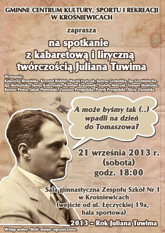 Spotkanie z twórczością Tuwima - Zdjęcie główne