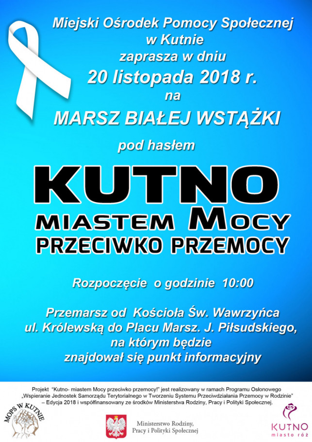 Kampania przeciwko przemocy: "Biała wstążka" w Kutnie - Zdjęcie główne