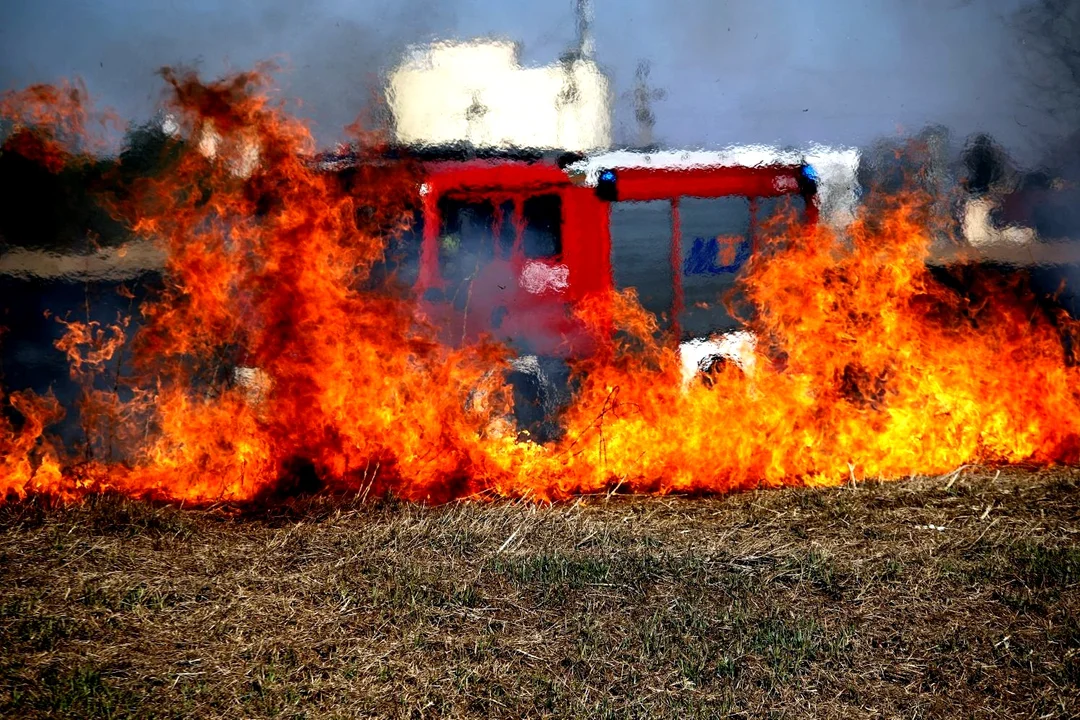 Kutnowscy strażacy odnotowali już ponad 20 takich pożarów. "Za większość odpowiada człowiek" - Zdjęcie główne