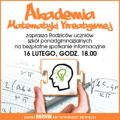 Akademia Matematyki Kreatywnej zaprasza Rodziców! - Zdjęcie główne
