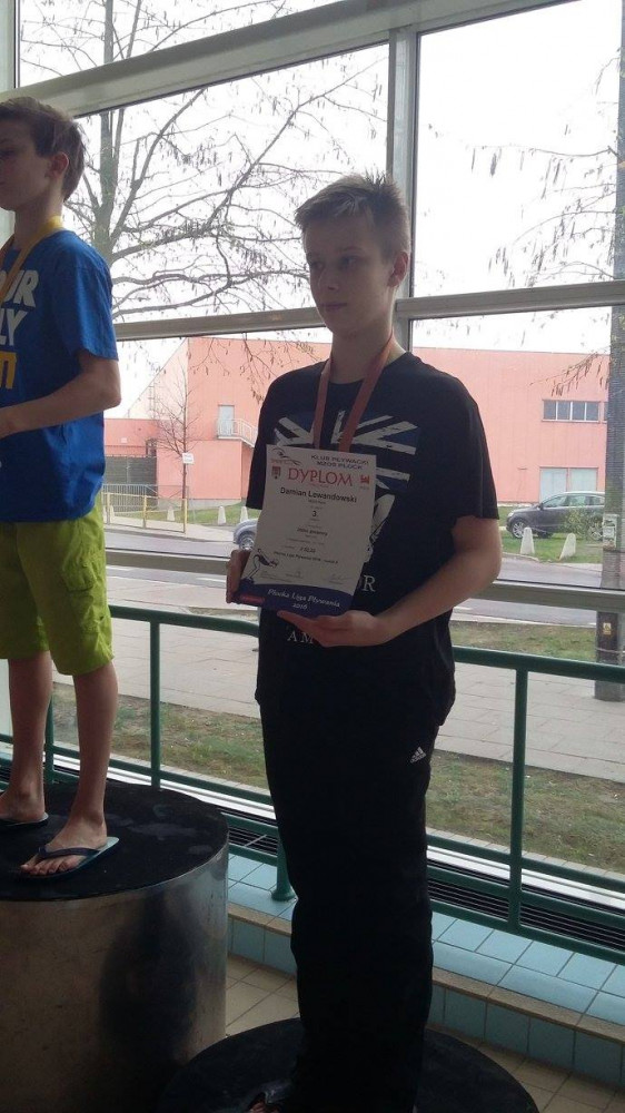 Damian wywalczył brąz podczas drugiej rundy Płockiej Ligi Pływania - Zdjęcie główne