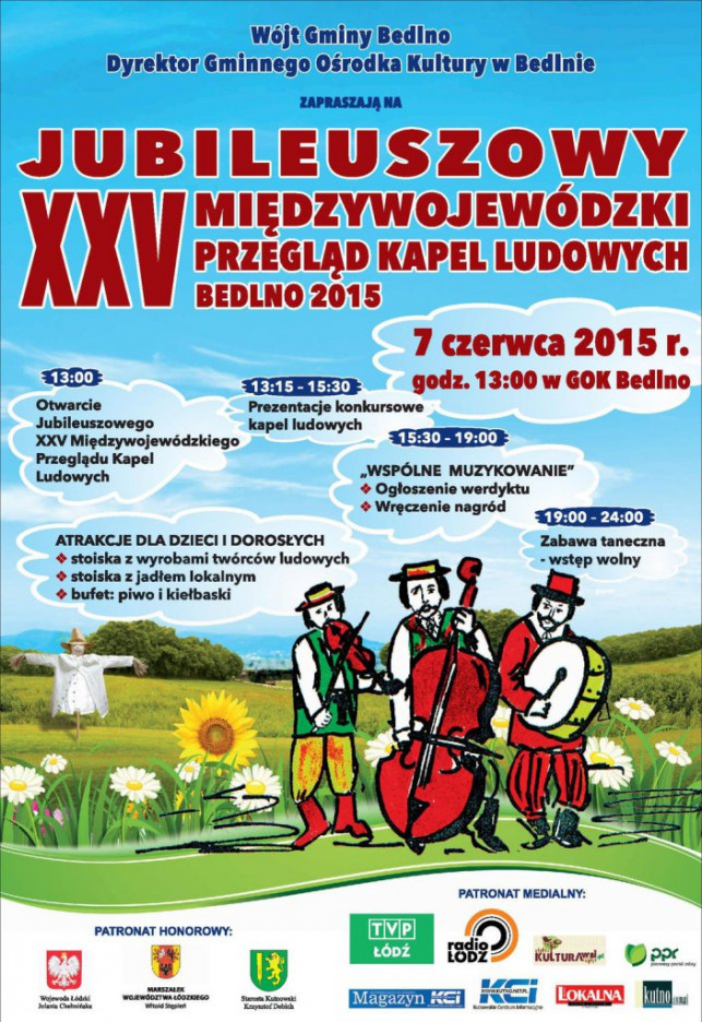 XXV Międzywojewódzki Przegląd Kapel Ludowych Bedlno 2015 - Zdjęcie główne