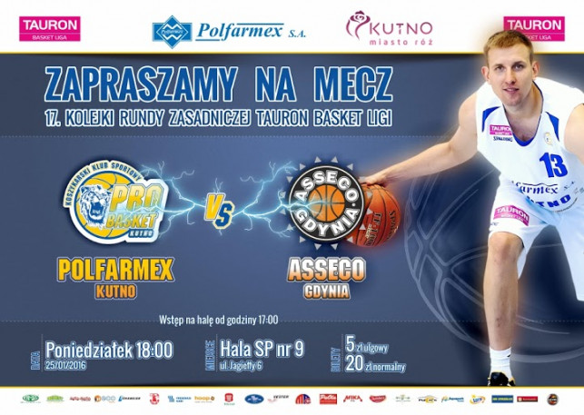 Sprzedaż biletów na mecz Polfarmex Kutno – Asseco Gdynia  - Zdjęcie główne