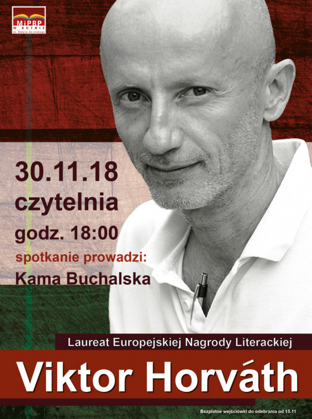 Spotkanie z literaturą po węgiersku: Victor Horvath w MiPBP - Zdjęcie główne