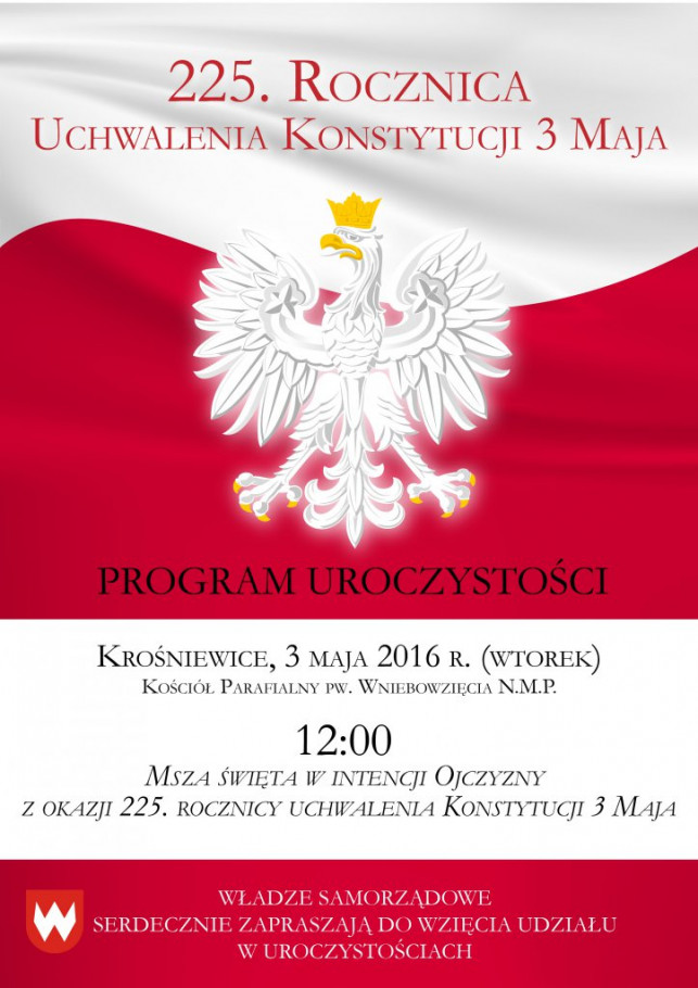 225 rocznica uchwalenia Konstytucji 3 maja w Krośniewicach - Zdjęcie główne